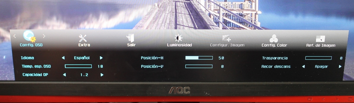 AOC GS2460QV6 monitor menu OSD