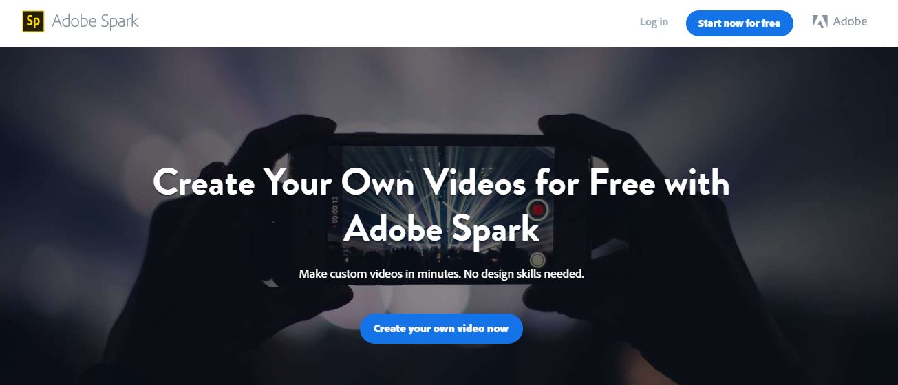 Adobe Spark Los mejores editores de video online