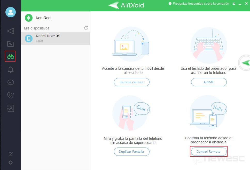 AirDroid Personal control remoto