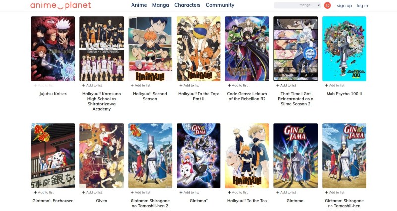 Anime Planet Anime y manga gratis