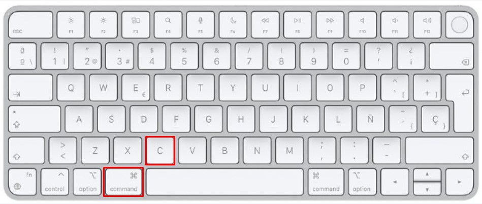 Atajo teclado Mac Command C