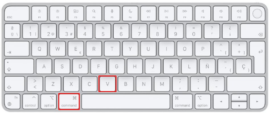 Atajo teclado Mac Command V