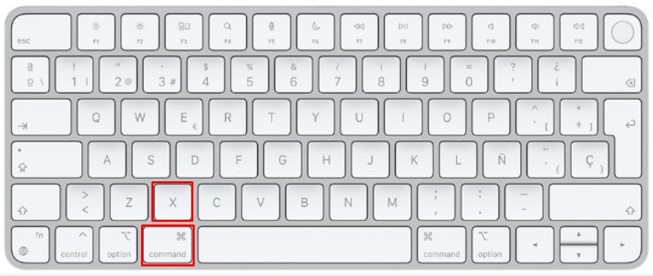 Atajo teclado Mac Command X