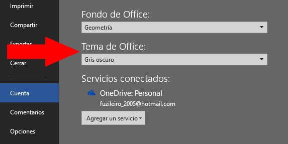 Cómo activar el modo oscuro en Microsoft Office 2