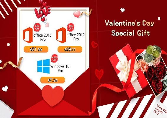 Descuentos de San Valentín en Keys de Windows 10