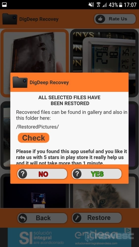 DigDeep Recuperar Fotos borradas en Android
