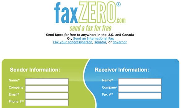 Enviar Fax Online FaxZero