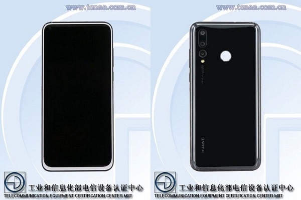 Huawei Nova 4 diseño en TENAA