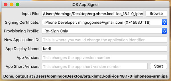 Instalar Kodi en Apple TV 4K iOS App Signer