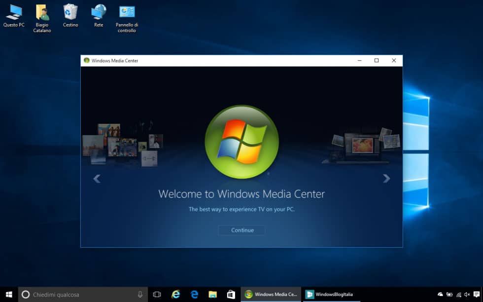 Instalar Windows Media Center en Windows 10