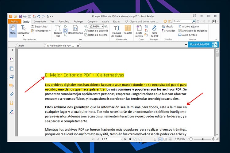 Mejor Editor PDF Foxit Reader