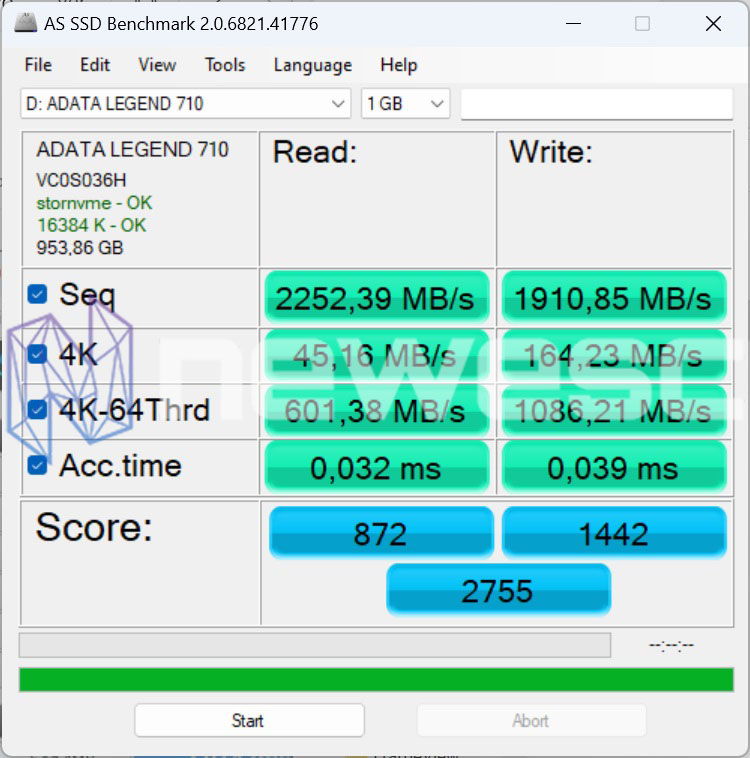 REVIEW ADATA LEGEND 710 AS SSD