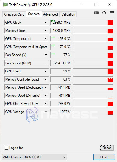 REVIEW AMD RADEON RX 6900XT OC GPUZ 76 VENTILADORES
