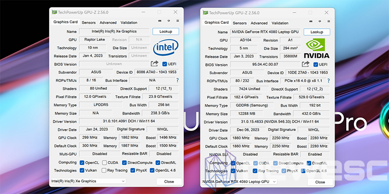 REVIEW ASUS Zenbook Pro 16X OLED UX7602B 3DMARK GPUZ EQUIPO