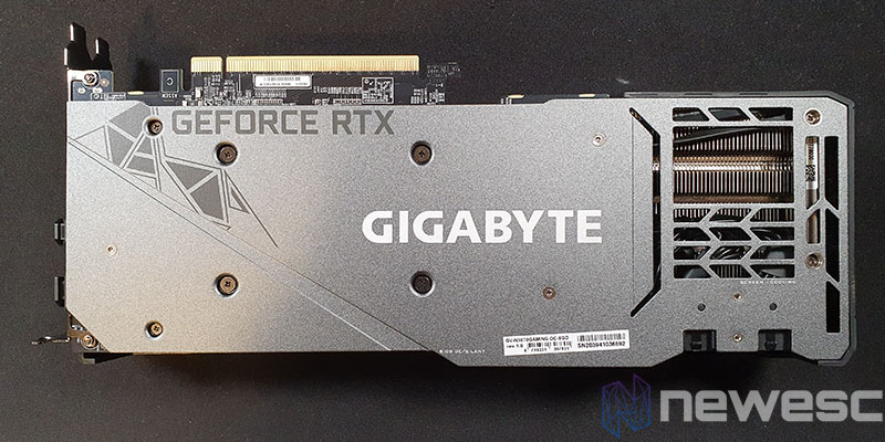 REVIEW GIGABYTE RTX 3070 GAMING OC BACKPLATE