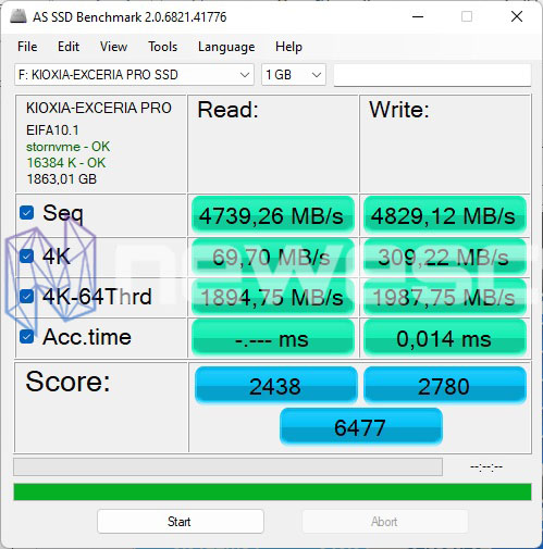 REVIEW KIOXIA EXCERIA PRO 2TB AS SSD