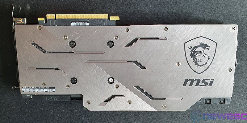 REVIEW MSI RTX 2070 SUPER GAMING X TRIO BACKPLATE DETRAS