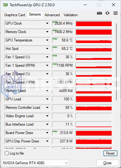 REVIEW MSI RTX 4080 SUPRIM X 16GB GPUZ STOCK