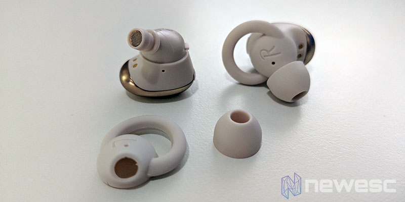 Review 1More True Wireless EarBuds diseño y almohadillas