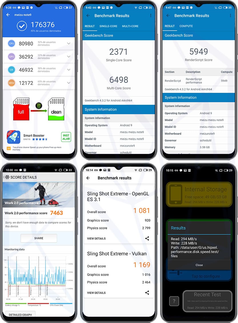Review Meizu Note 9 Benchmark