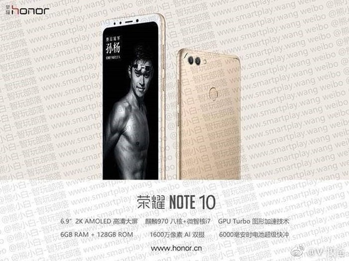 Rumores Honor Note 10