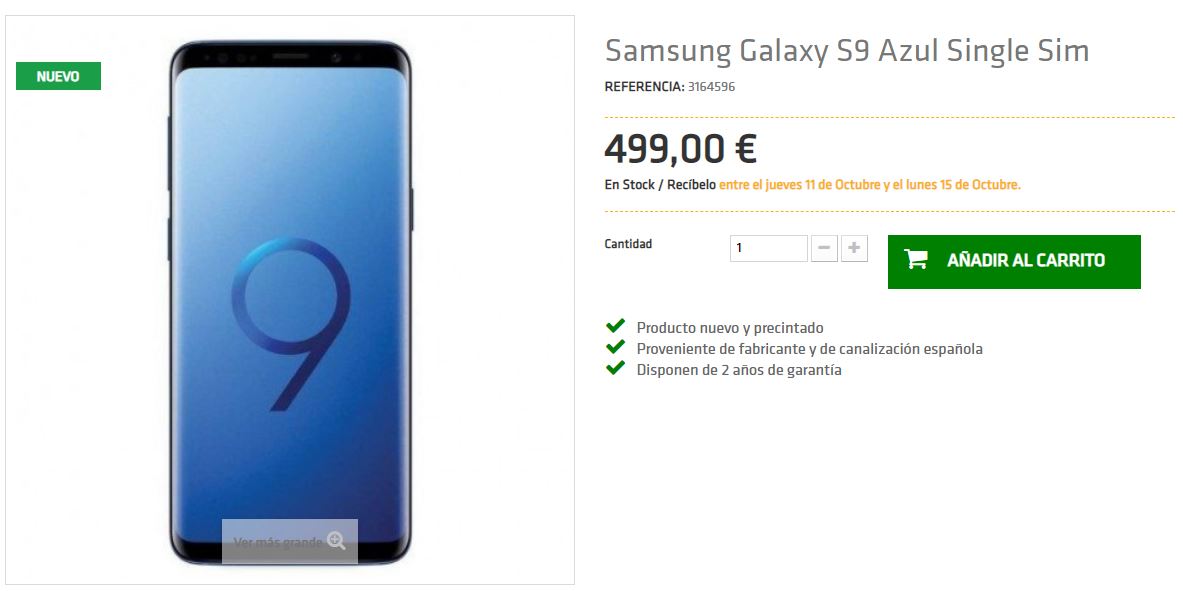 Samsung Galaxy S9 Promoción TuImeilibre