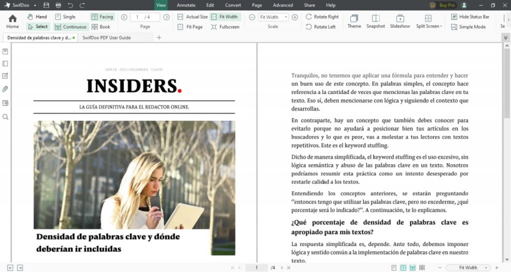 SwifDoo PDF Interfaz