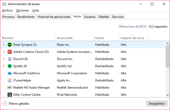 Trucos Windows 10 - Optimización del inicio del sistema