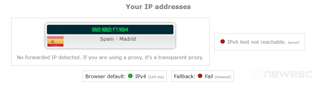 VPN Surfshark IPLeak