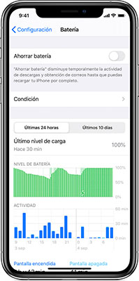 Verificar estado de la batería en iOS