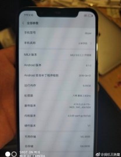 Xiaomi Mi 7 fotos weibo