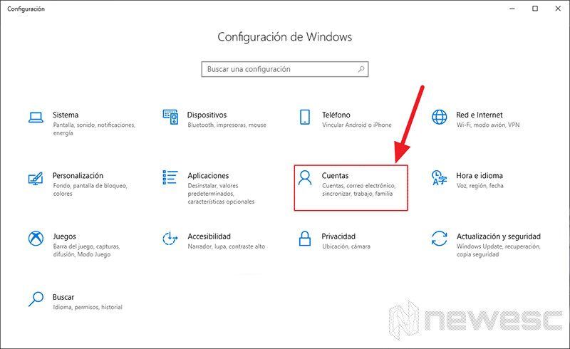 crear una cuenta local en Windows 10 - 1