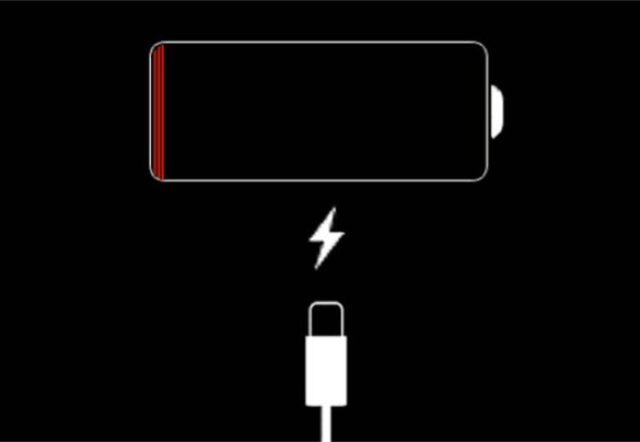 iPhone sin batería