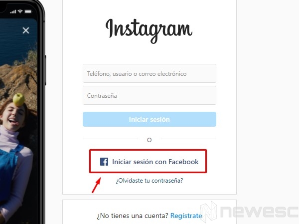 recupera tu cuenta de instagram usando Facebook