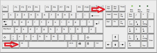 teclado alt impr pant