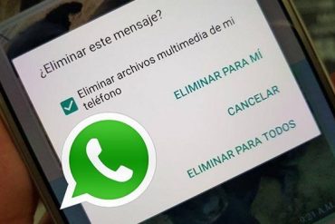 whatsapp: opción para eliminar mensajes